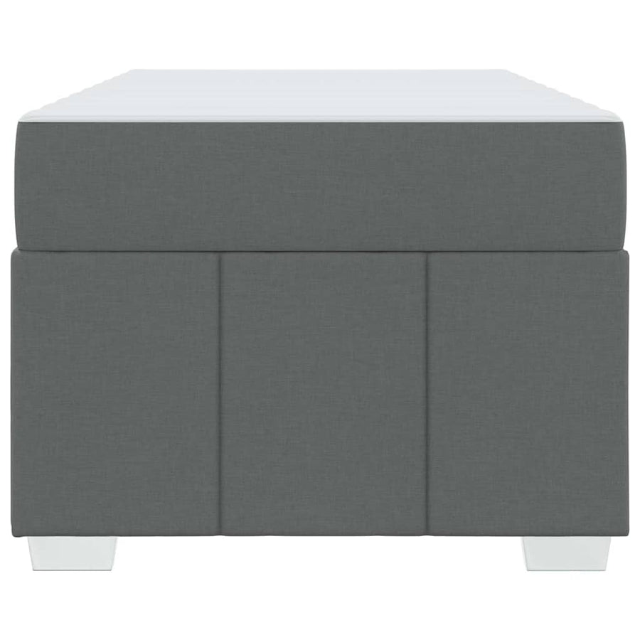 Bedframe met matras Donkergrijs 120 x 190 cm Stof