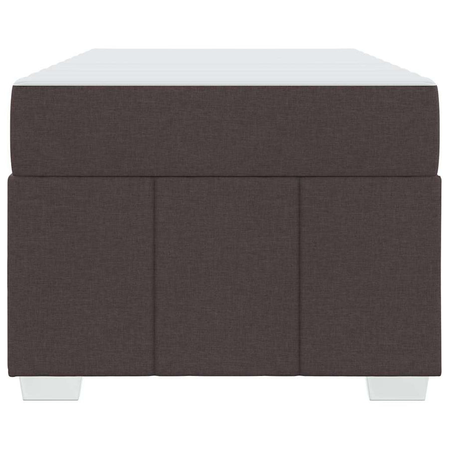 Bedframe met matras Donkerbruin 120 x 190 cm Stof