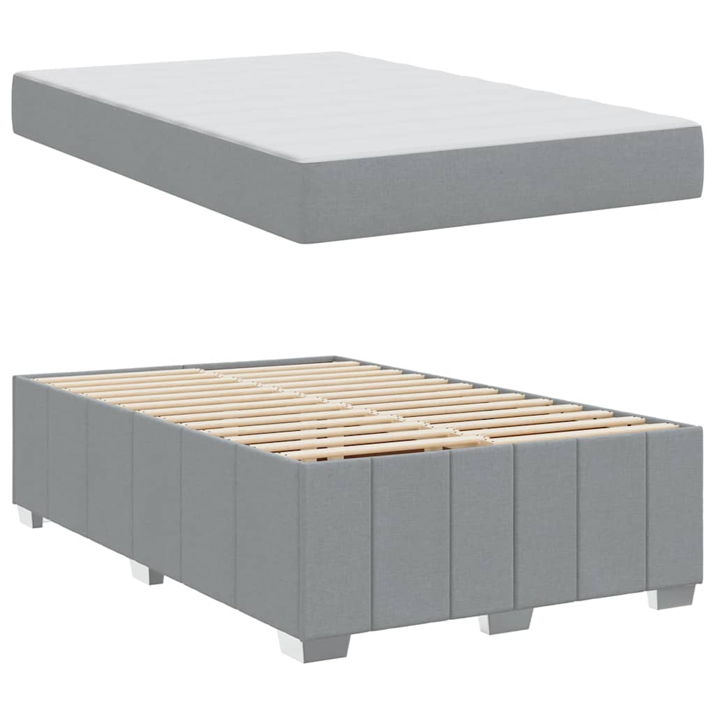 Bedframe Met Matras Lichtgrijs 120 X 200 Cm Stof