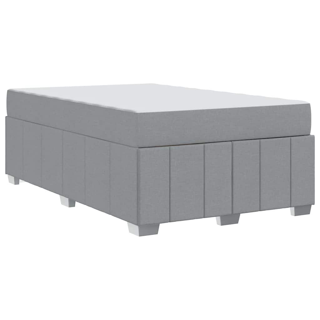 Bedframe Met Matras Lichtgrijs 120 X 200 Cm Stof
