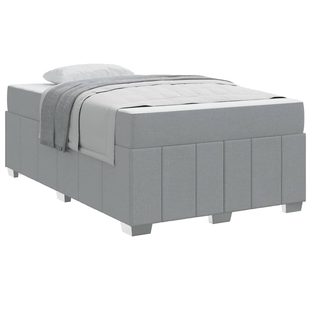 Bedframe Met Matras Lichtgrijs 120 X 200 Cm Stof