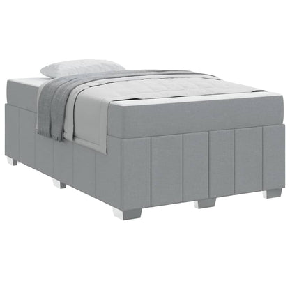 Bedframe Met Matras Lichtgrijs 120 X 200 Cm Stof