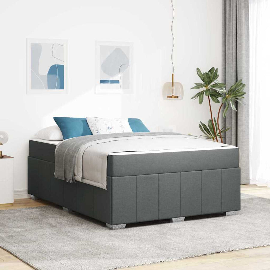 Bedframe Donkergrijs 140 x 200 cm Stof