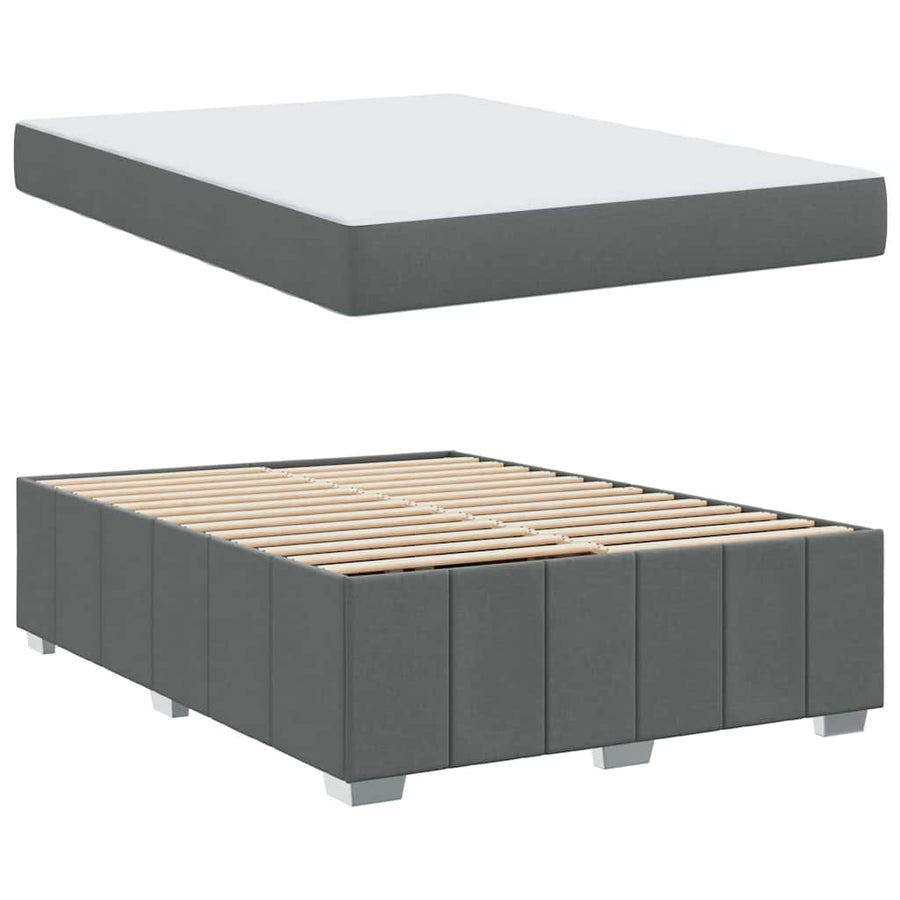 Bedframe Donkergrijs 140 x 200 cm Stof