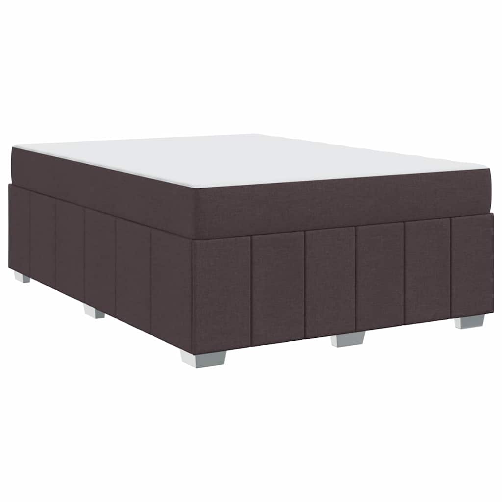 Bedframe met matras Donkerbruin 140 x 200 cm Stof