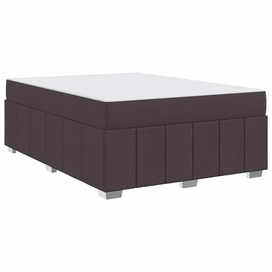 Bedframe met matras Donkerbruin 140 x 200 cm Stof