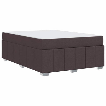 Bedframe met matras Donkerbruin 140 x 200 cm Stof