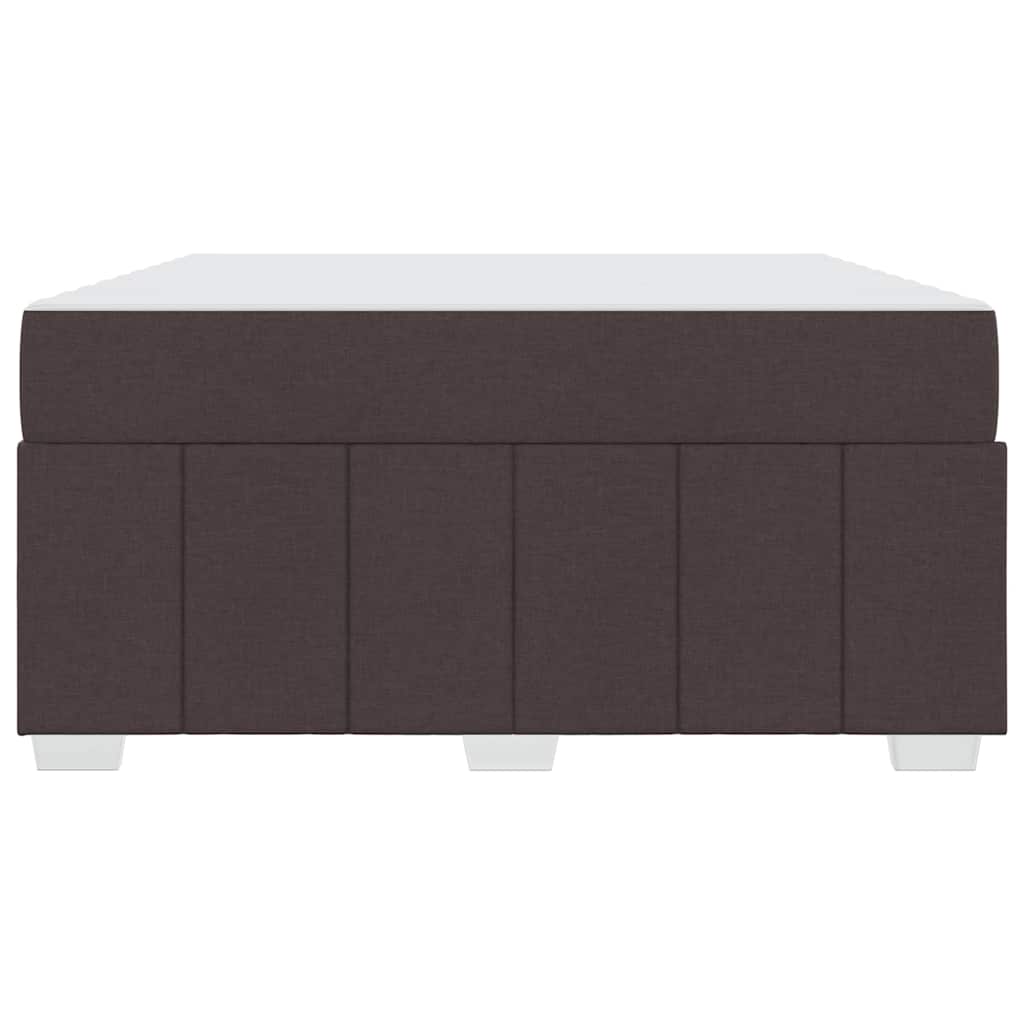 Bedframe met matras Donkerbruin 140 x 200 cm Stof