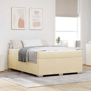 Bedframe 140x200 cm stof crème