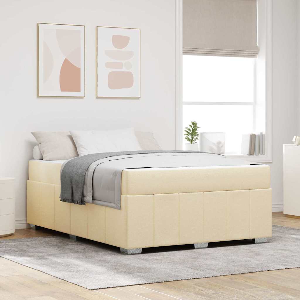 Bedframe Crème 140 x 200 cm Stof