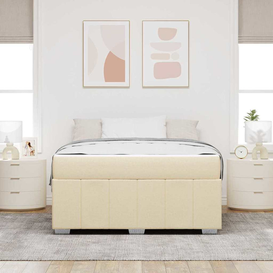 Bedframe Crème 140 x 200 cm Stof