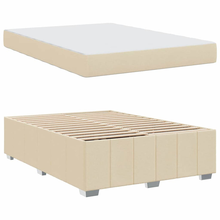 Bedframe Crème 140 x 200 cm Stof