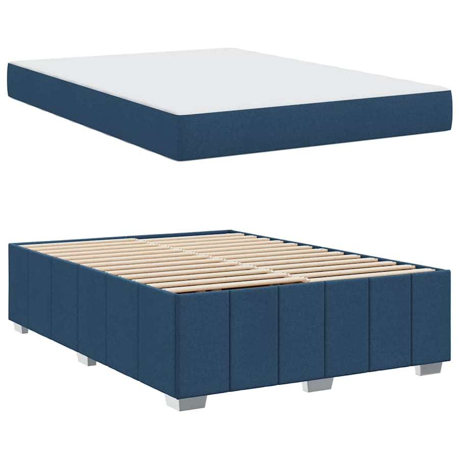 Bedframe Blauw 140 x 200 cm Stof