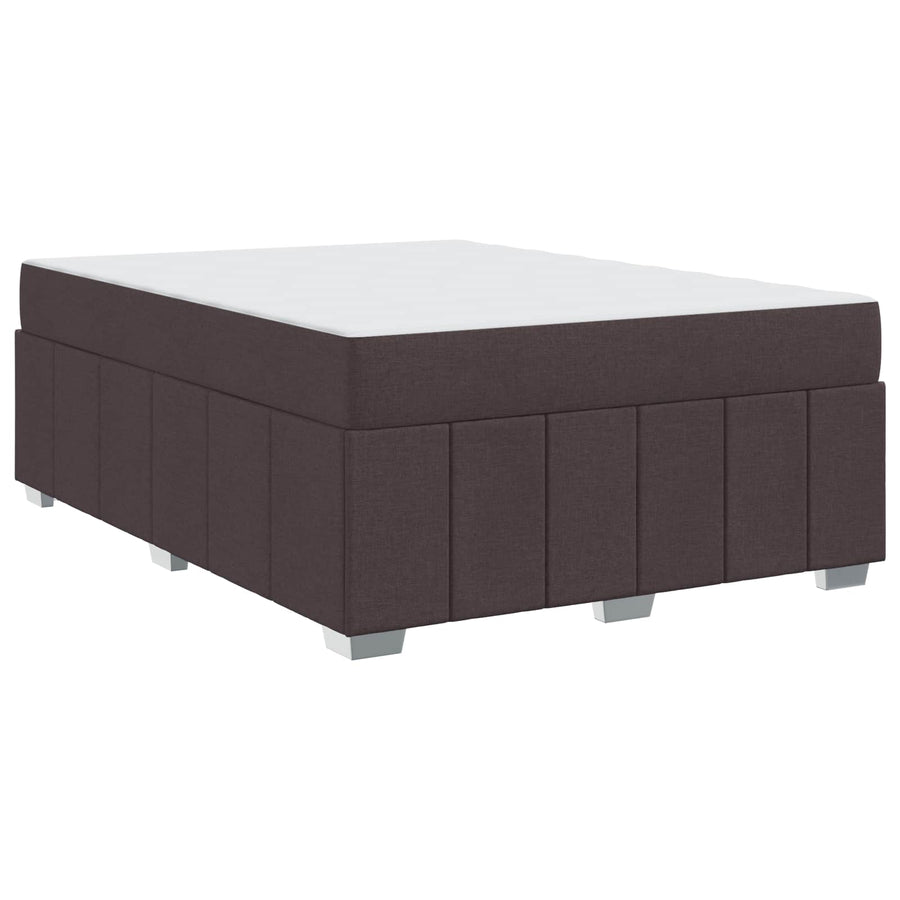 Bedframe met matras Donkerbruin 160 x 200 cm Stof