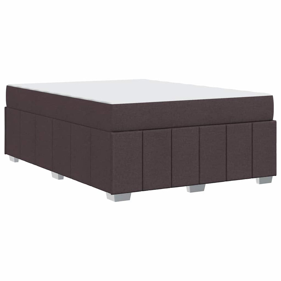 Bedframe met matras Donkerbruin 160 x 200 cm Stof