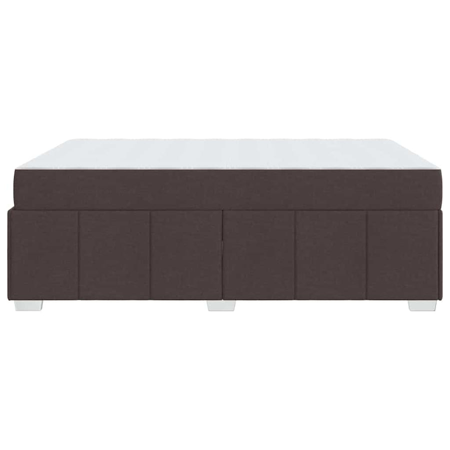 Bedframe met matras Donkerbruin 160 x 200 cm Stof