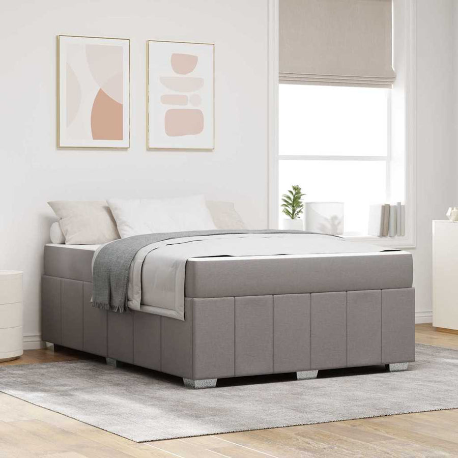 Bedframe met matras Taupe 160 x 200 cm Stof