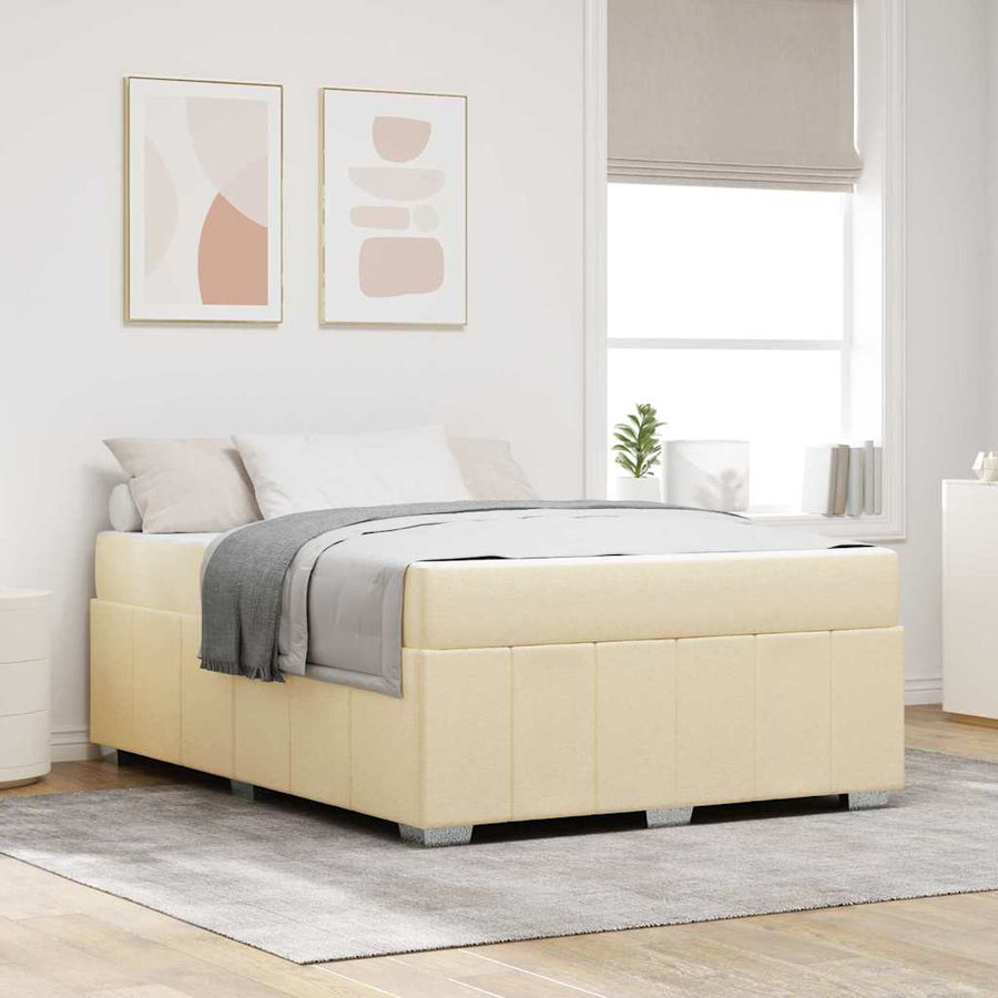 Bedframe Crème 160 x 200 cm Stof