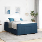 Bedframe 160x200 cm stof blauw inclusief matras