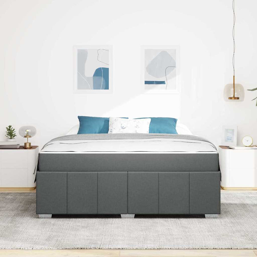 Bedframe Donkergrijs 180 x 200 cm Stof