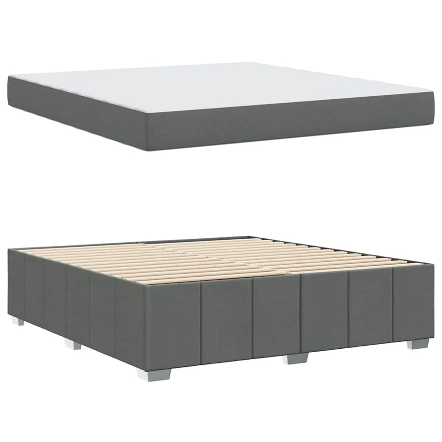 Bedframe Donkergrijs 180 x 200 cm Stof