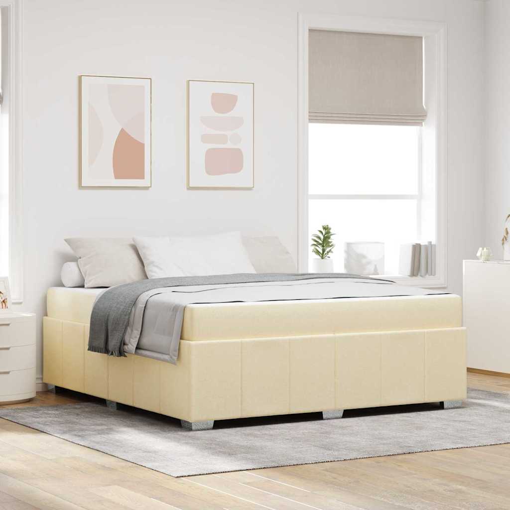 Bedframe Crème 180 x 200 cm Stof
