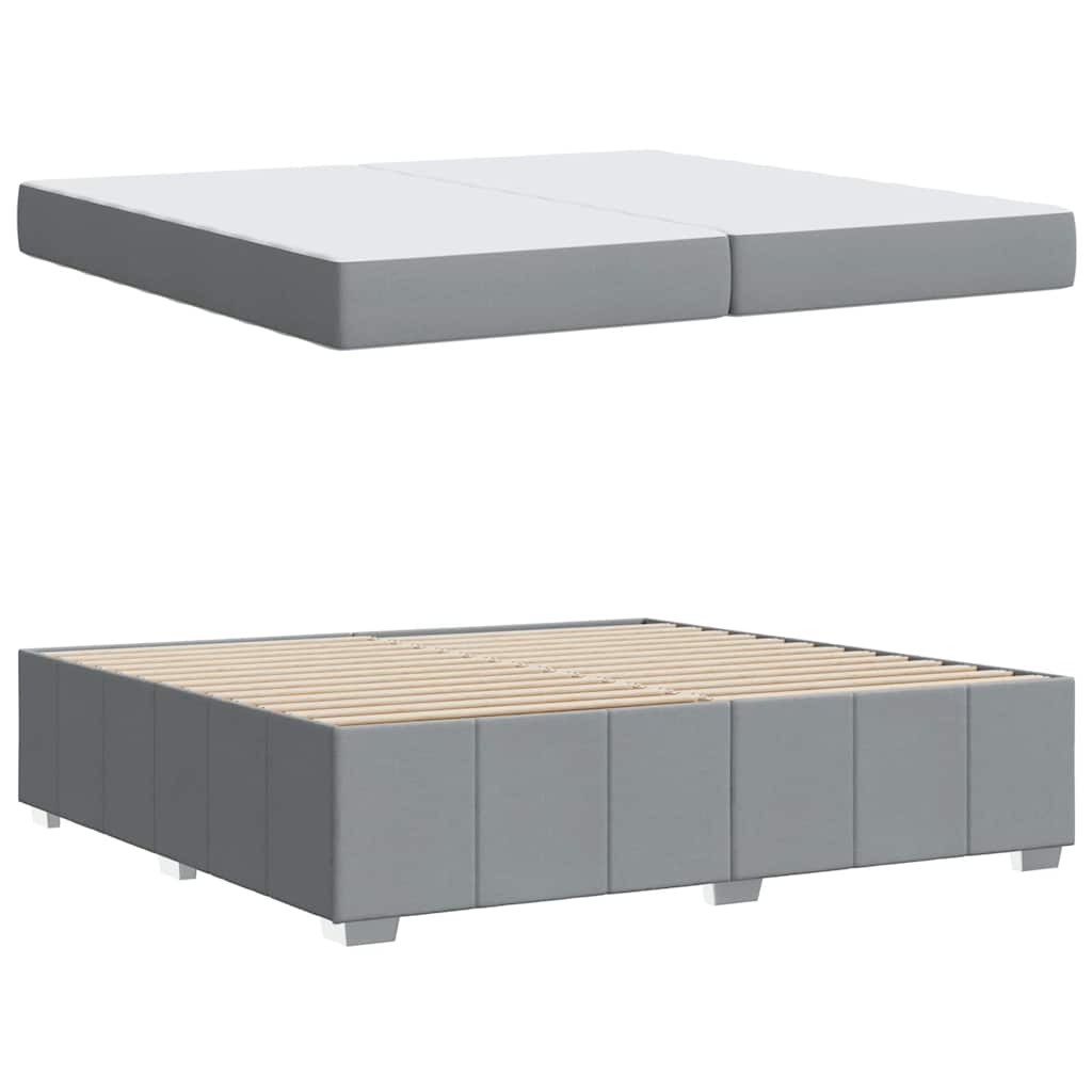 Bedframe Lichtgrijs 200 x 200 cm Stof