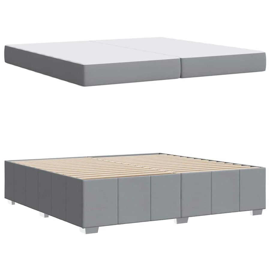 Bedframe Lichtgrijs 200 x 200 cm Stof