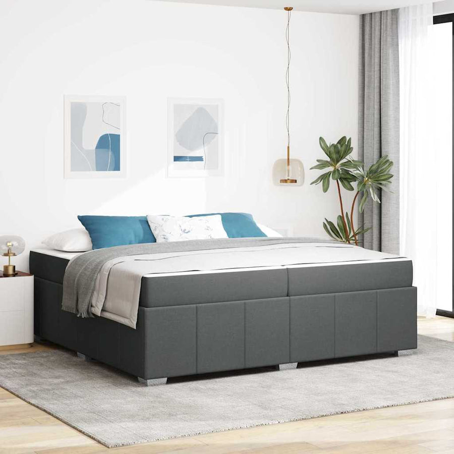 Bedframe Donkergrijs 200 x 200 cm Stof
