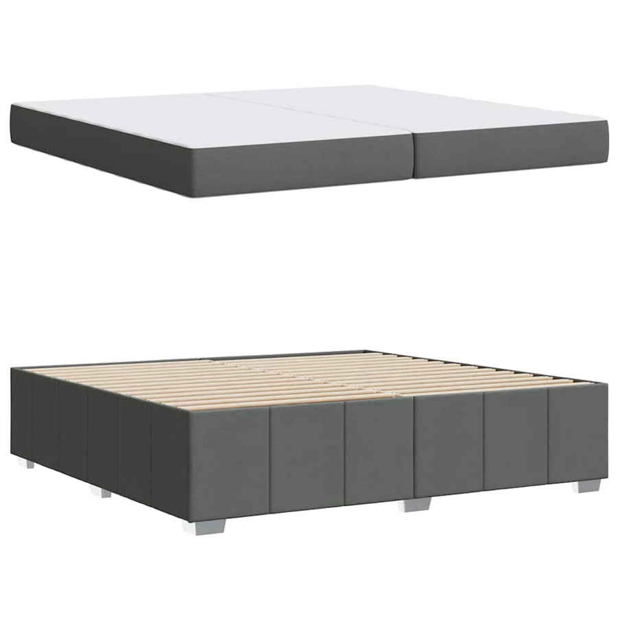 Bedframe Donkergrijs 200 x 200 cm Stof