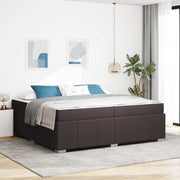 Bedframe 200x200 cm stof donkerbruin