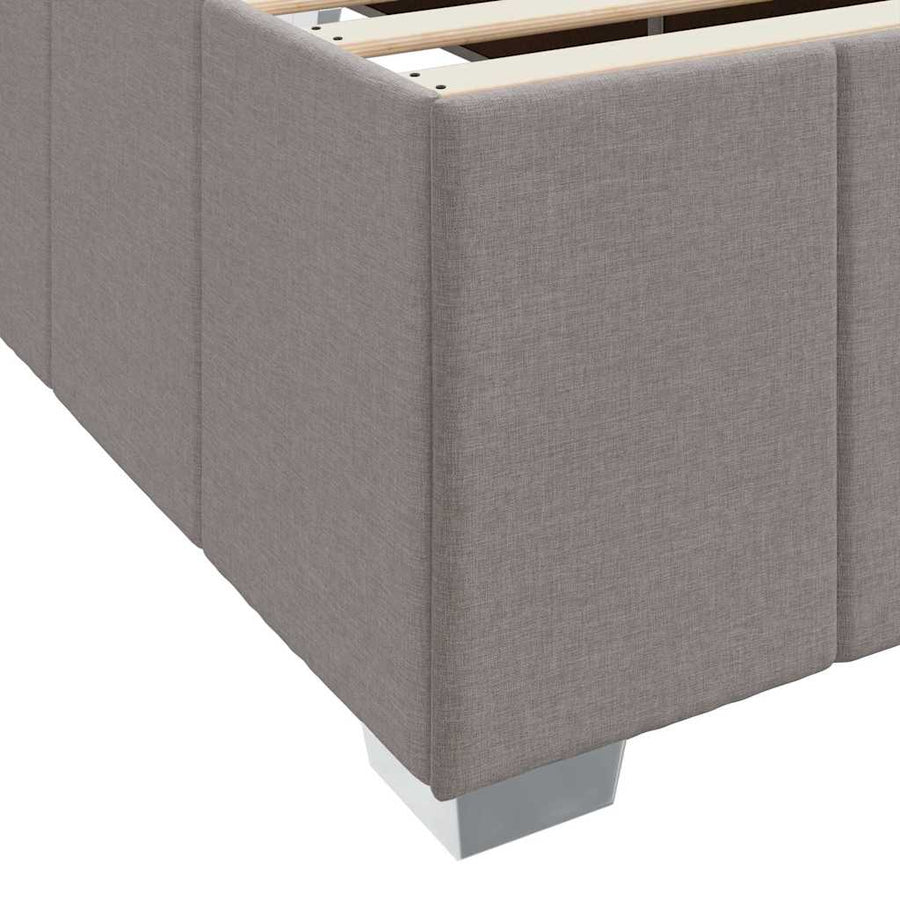 Bedframe met matras Taupe 200 x 200 cm Stof