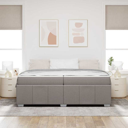 Bedframe met matras Taupe 200 x 200 cm Stof