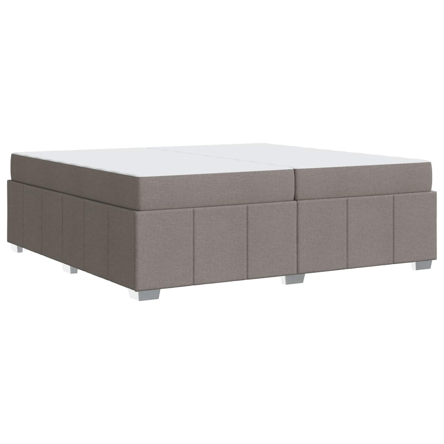 Bedframe met matras Taupe 200 x 200 cm Stof