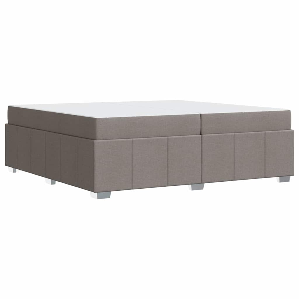 Bedframe met matras Taupe 200 x 200 cm Stof