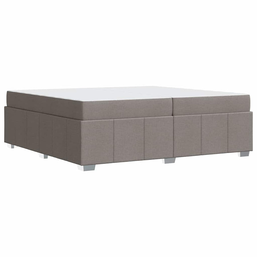 Bedframe met matras Taupe 200 x 200 cm Stof