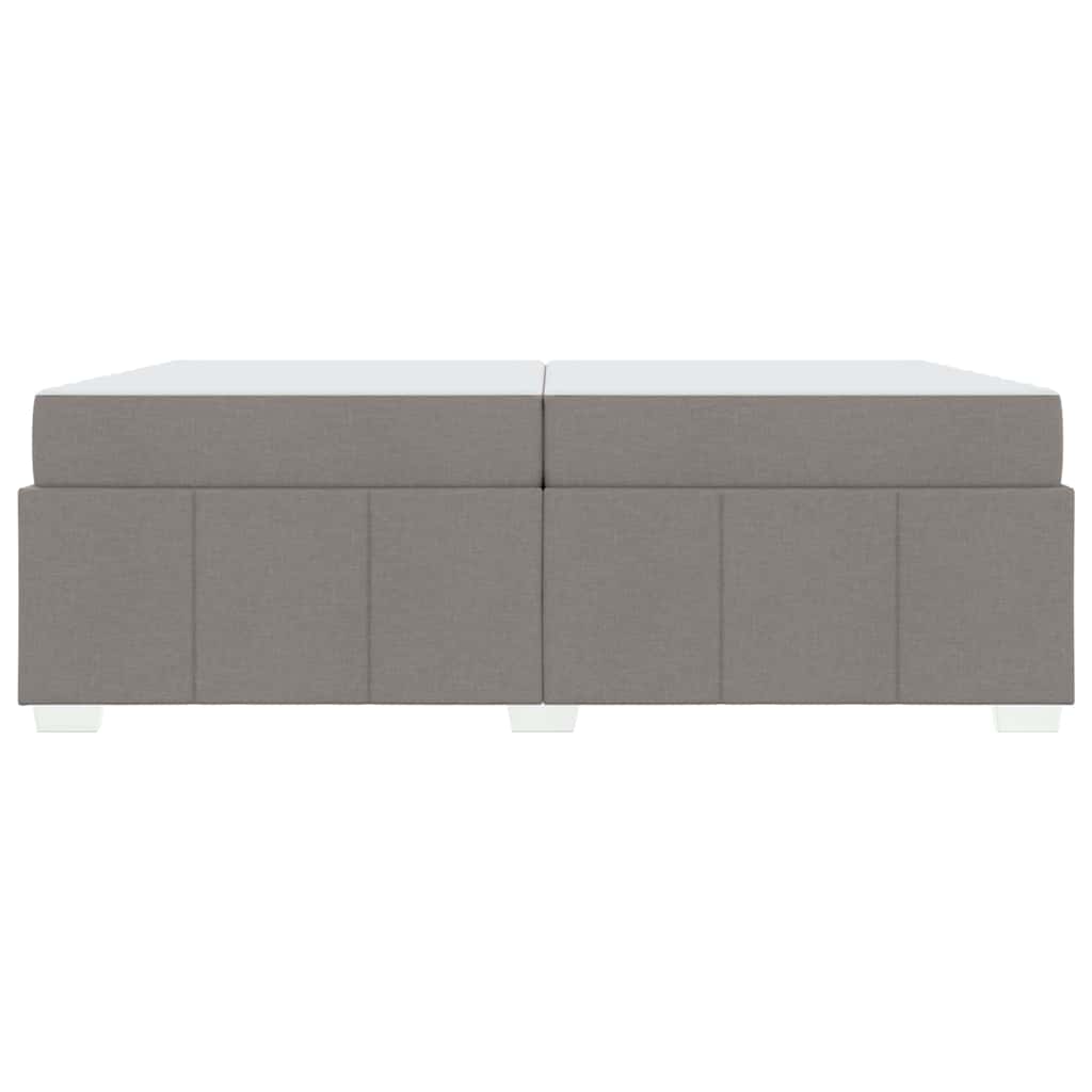 Bedframe met matras Taupe 200 x 200 cm Stof