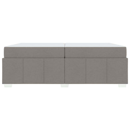 Bedframe met matras Taupe 200 x 200 cm Stof