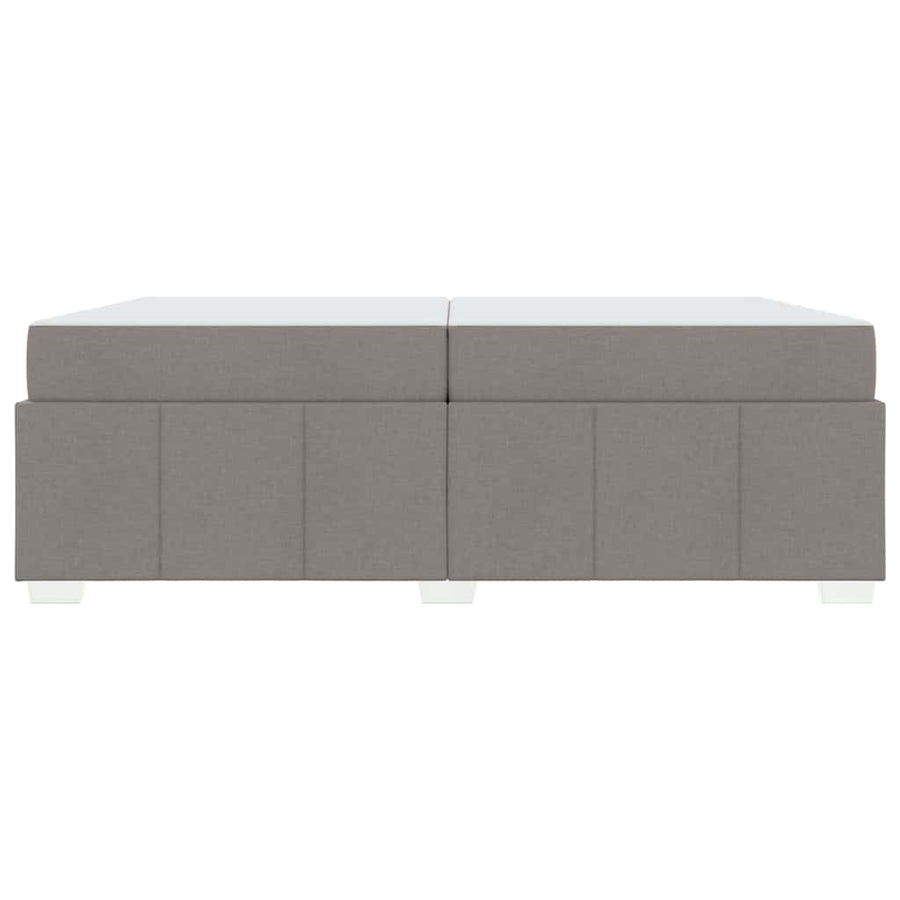 Bedframe met matras Taupe 200 x 200 cm Stof