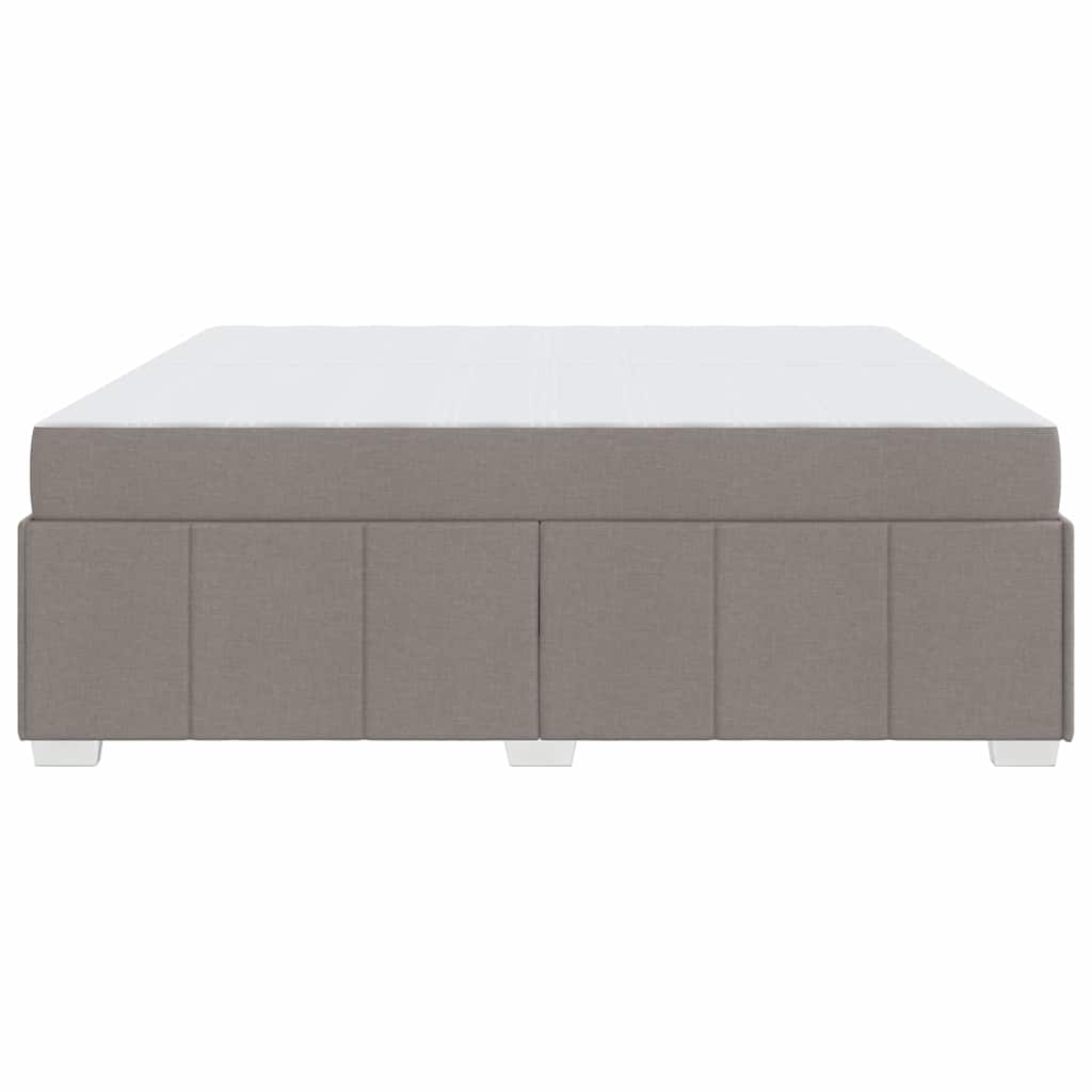 Bedframe met matras Taupe 200 x 200 cm Stof