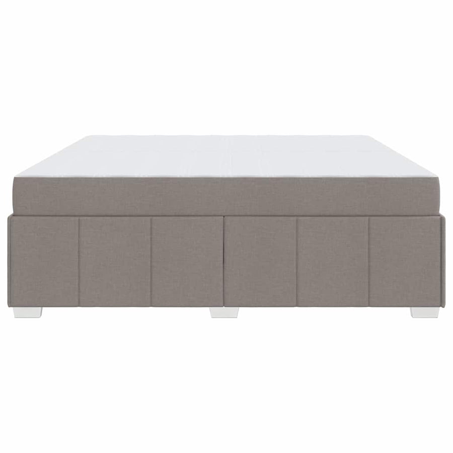 Bedframe met matras Taupe 200 x 200 cm Stof