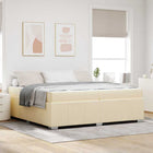 Bedframe 200x200 cm stof crème