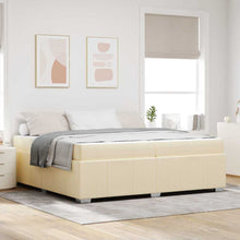 Bedframe Crème 200 x 200 cm Stof