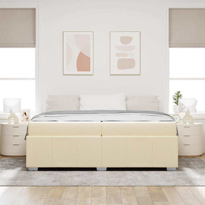 Bedframe Crème 200 x 200 cm Stof