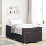 Bedframe 80x200 cm donkerbruin stof