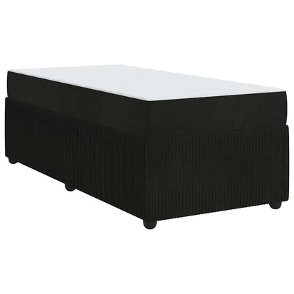 Bedframe met matras Anders Zwart 80 x 200 cm Fluweel