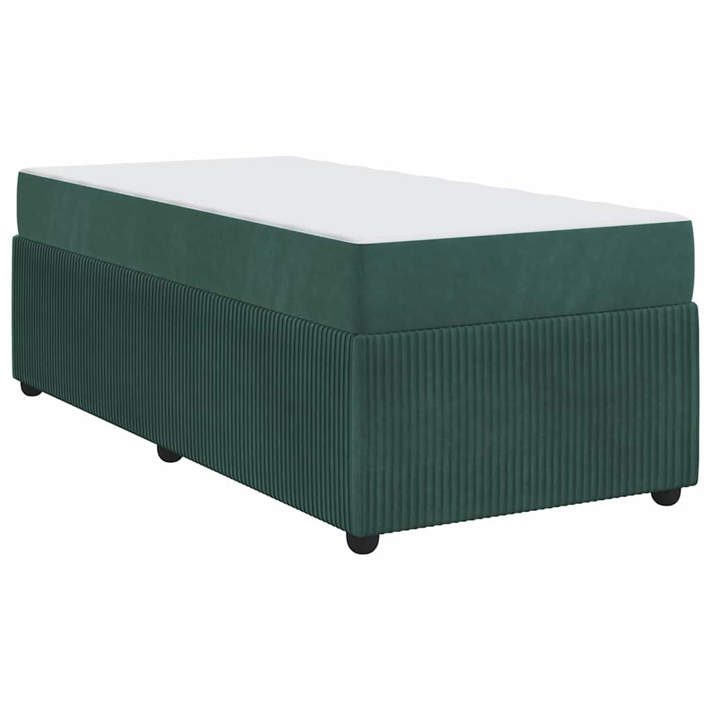 Bedframe met matras Anders Donkergroen 80 x 200 cm Fluweel
