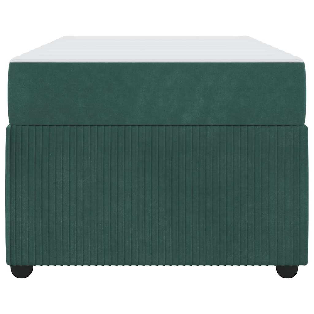 Bedframe met matras Anders Donkergroen 80 x 200 cm Fluweel