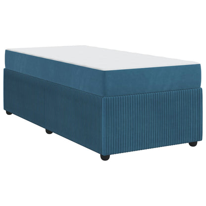 Bedframe met matras Blauw 80 x 200 cm Stof