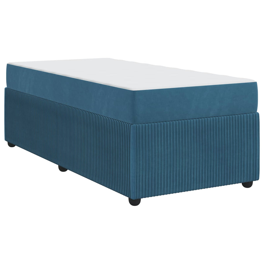 Bedframe met matras Blauw 80 x 200 cm Stof